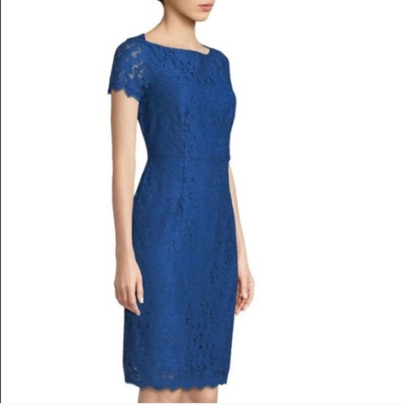 Diane von Furstenberg DVF blue floral lace open back dress - Picture 14 of 14